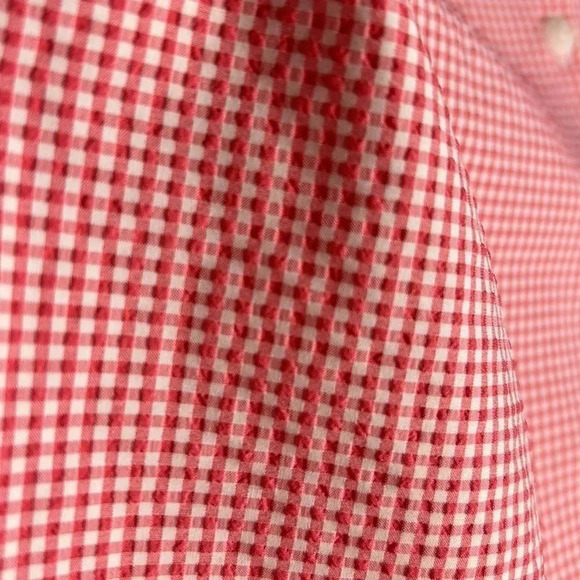 Y2K LOLE top,gingham,seersucker,sleeveless,fitted,country,red & white NWT VICHY - Picture 8 of 13